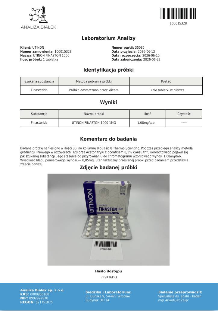 Finasteride 1 mg – UTINON — изображение 2