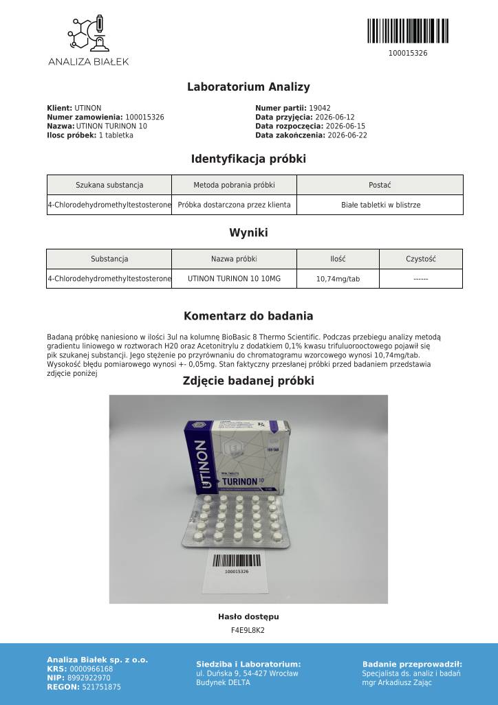 Turinabol 10 mg – UTINON — изображение 4